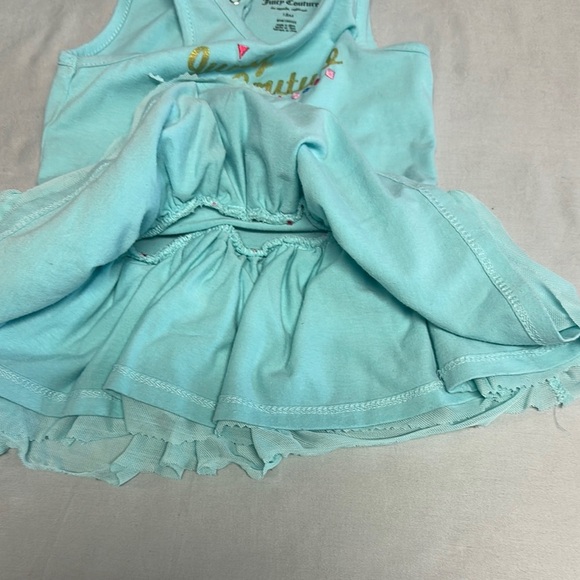 Juicy Couture sleeveless dress with Blue Tulle Skirt and pink/red tassels - Picture 3 of 5